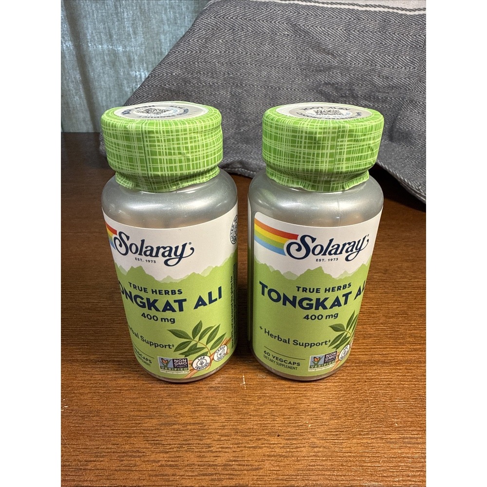 2 Bottles Of SolarayTongkat Ali 400 mg 60 VegCaps EXP 01/27
